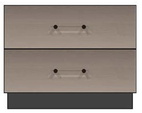 Country View Woodworking Customizable American Modern 28" Solid 2-Drawer Plinth Base Nightstand-0