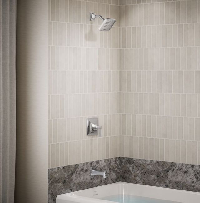 KOHLER® Riff® Rite-Temp® Polished Chrome 2.5 GPM Bath and Shower Trim Kit-1