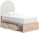 Signature Design by Ashley® Arloster Tan/White Twin Upholstered Panel Storage Bed-1