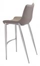 Zuo® Magnus Gray and Silver Set of 2 Bar Chairs-4