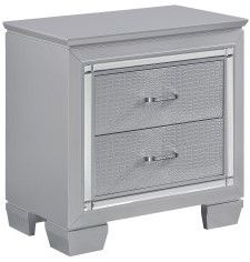 Mazin Furniture Allura Silver Nightstand-1