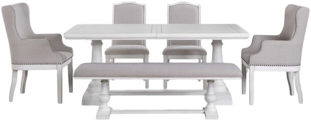 Steve Silver Co. Warren 6-Piece Gray/White Dining Set-0
