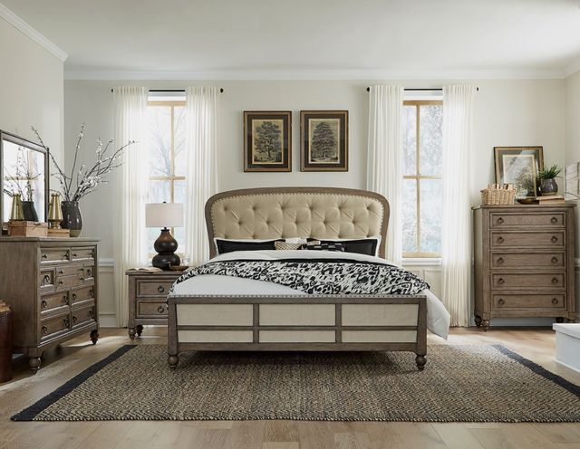Liberty Furniture Americana Farmhouse 5-Piece Black/Dusty Taupe Queen Bedroom Set-1