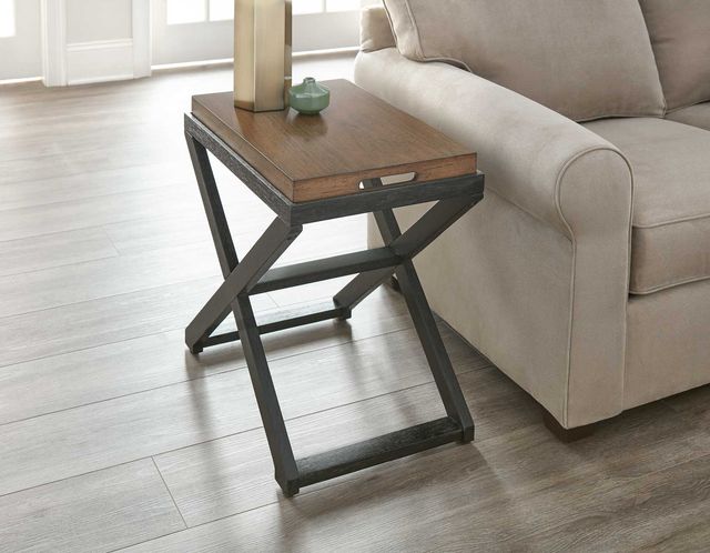 Steve Silver Co. Topeka Brown Walnut/Ebony Chairside End Table-1