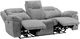 Kate Preston Home Everest Gray Power Reclining Sofa with Power Headrest-3