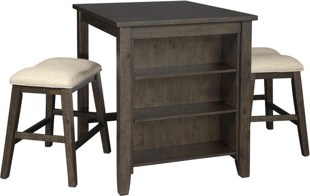 Signature Design by Ashley® Rokane 3-Piece Light Brown Counter Height Dining Table Set-1