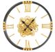 A & B Home Black/Gold Large Wall Clock-0