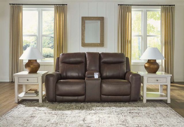 Signature Design by Ashley® Gravier Cordova Power Reclining Loveseat with Console-1