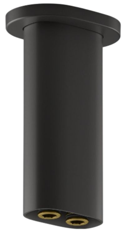 KOHLER® Statement® Matte Black 5" Ceiling-Mount 2-Function Rainhead Arm and Flange-0