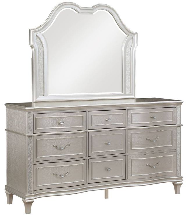 Coaster® Evangeline Silver Oak 9-Drawer Dresser with Mirror-0