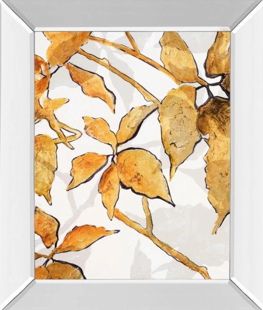 Classy Art Gold Shadows I by Patricia Pinto Mirror Framed Wall Art-0