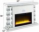 ACME Furniture Noralie Mirrored Fireplace with Bluetooth-2