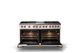 Viking® 5 Series 60" Blush Pro Style Dual Fuel (LP) Range with Brushed Brass Trim-1