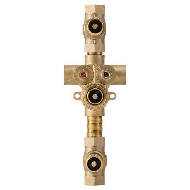 DXV 3-Handle Thermostatic Rough Valve with 2 Volume Controls-1