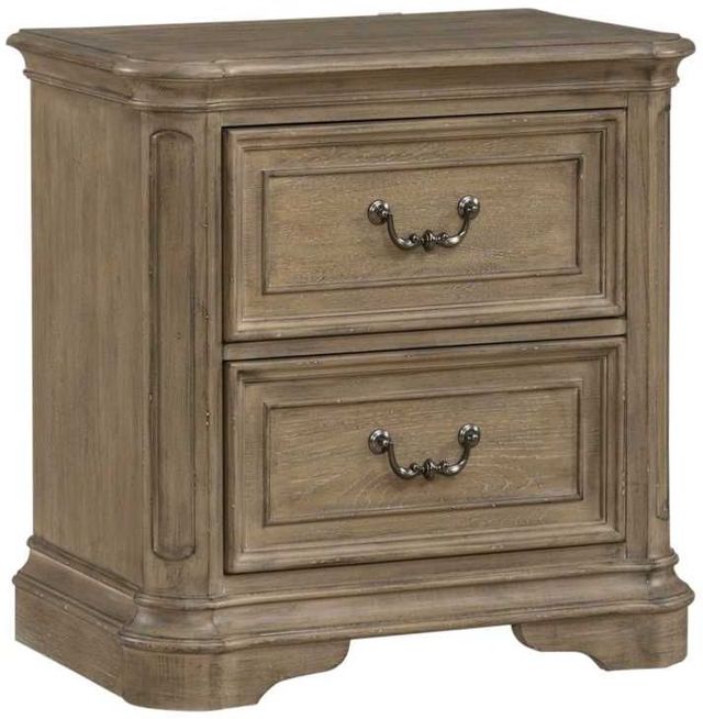 Liberty Furniture Magnolia Manor 4-Piece Taupe Mist/Weathered Bisque California King Upholstered Panel Bedroom Set-4