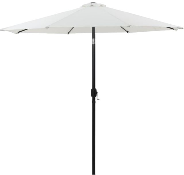 Meridian Furniture Fiji Matte Black/White Aluminum Outdoor Patio Umbrella-0