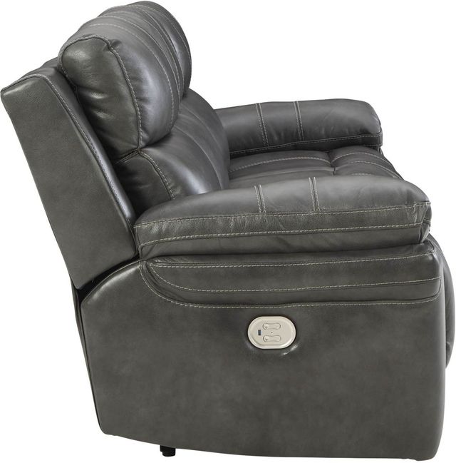 Signature Design by Ashley® Edmar Charcoal Power Recline Sofa-3