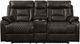 Elements International Trinidad Pebble Brown Power Reclining Loveseat-1