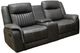 American Wholesale Furniture Eclipse Charcoal Manual Reclining Console Loveseat-0