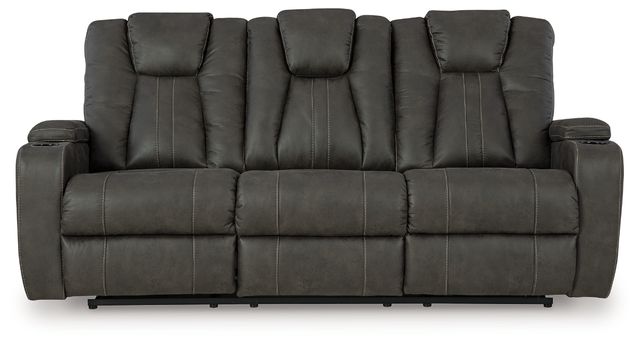 Signature Design by Ashley® Beaux Reclining Sofa With Drop Down Table-1