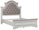 Liberty Furniture Magnolia Manor Antique White/Gray Full Upholstered Youth Panel Bed-0
