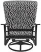 Telescope Casual St. Catherine Agra Classic/Graphite Aluminum/Fabric Outdoor MGP Cushion Swivel Rocker with Boardwalk Rustic Arms-3