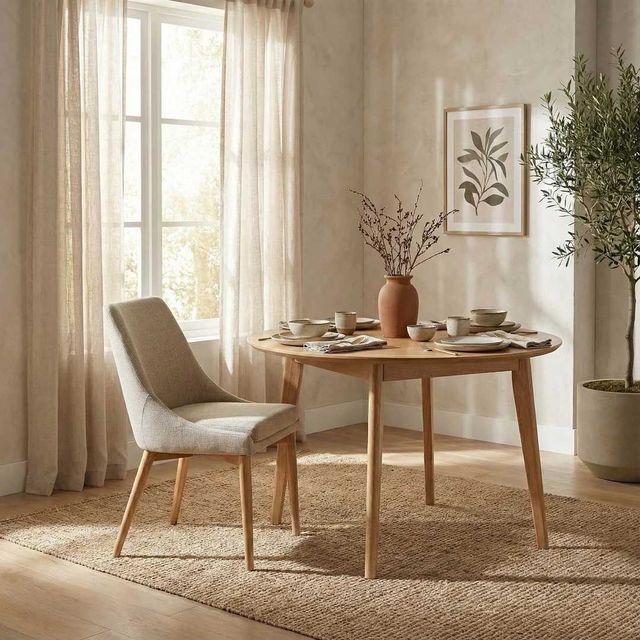 LH Home Fritz Natural/Taupe Dining Side Chair-1
