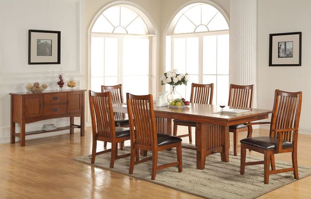 Winners Only® Colorado Brown Trestle Dining Table-1