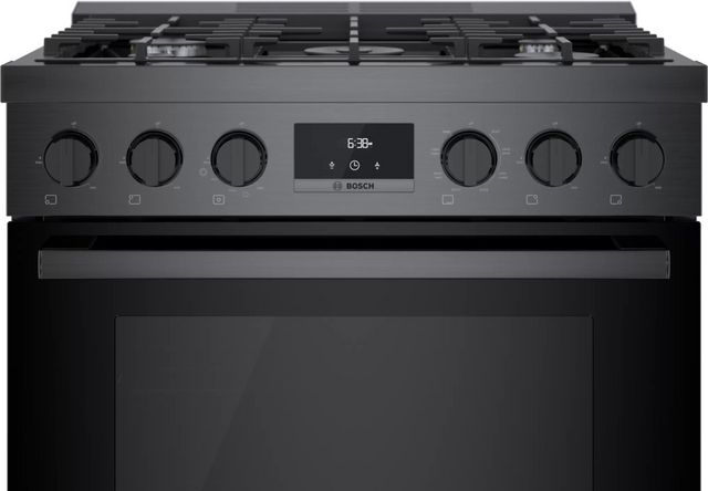 Bosch® 800 Series 30" Black Stainless Steel Freestanding Dual Fuel Range-5