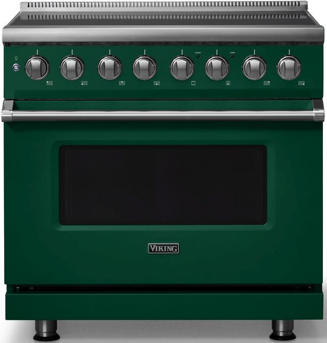 Viking® 5 Series 36" Ivy Pro Style Induction Range with Polished Chrome Trim-0