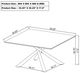 Coaster® Carvell Mirage White Coffee Table with Black Nickel Base-3