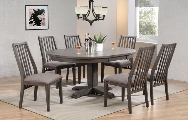 Winners Only® Hartford Gray Pedestal Dining Table-2