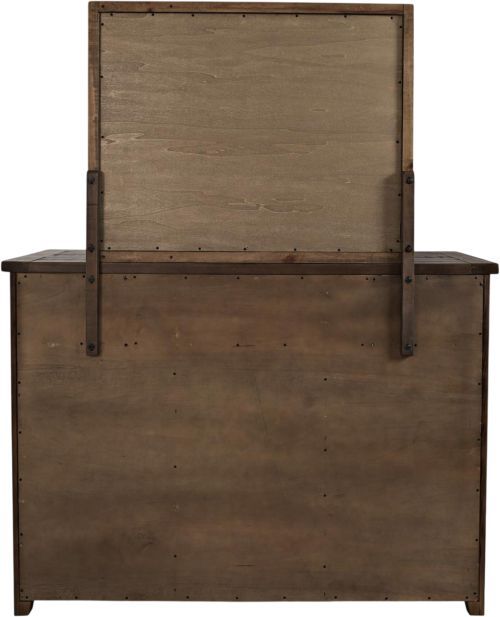 Jofran Inc. Madison County 4-Piece Barnwood King Barn Door Bedroom Set-3
