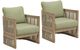 Signature Design by Ashley® Serena Shores Beige/Green Fabric/Wooden Outdoor Lounge Chair-0