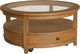 Magnussen Home® Durant Honey Brown Round Cocktail Table with Casters-0