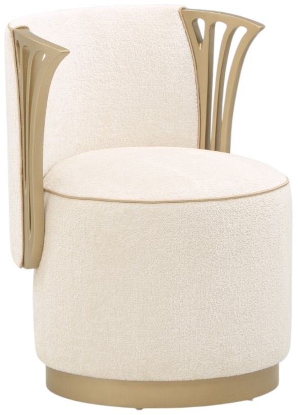 Michael Amini® La Terrazza Creamy Pearl Vanity Chair-0