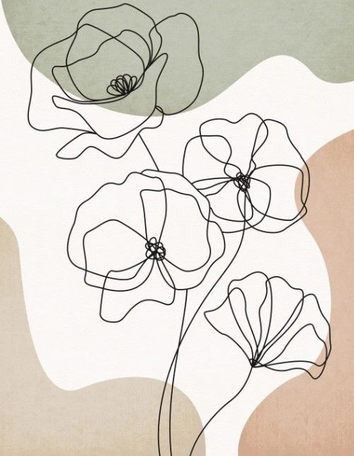 Classy Art Poppies II by JJ Design Wall Art-1
