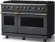 Viking® 5 Series 48" Cast Black Pro Style Gas (LP) Range with Brushed Brass Trim-2