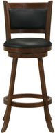 Coaster® Broxton 2-Piece Chestnut/Black Upholstered Swivel Bar Stools-2