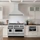 ZLINE Autograph Edition 48" Satin Stainless Steel Wall Mounted Range Hood with Matte Black Handle-1