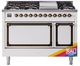 Ilve® Nostalgie II Noblesse 48'' Custom RAL Color Pro Style Dual Fuel Range with Burnished Trim-0