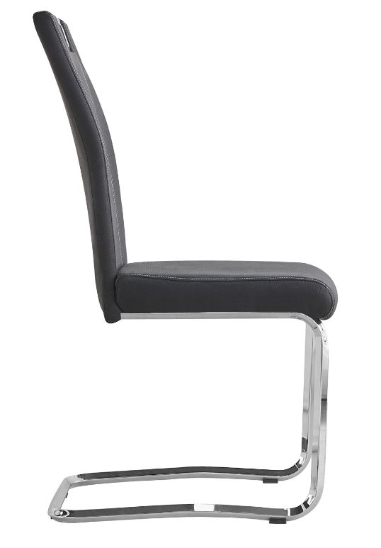 Mazin Furniture Betmar Black/Silver Dining Side Chair-1