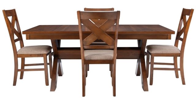 Powell® Kraven 5-Piece Dark Hazelnut Dining Set-1