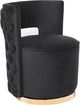 TOV Furniture Mimosa Black Velvet Swivel Chair-1