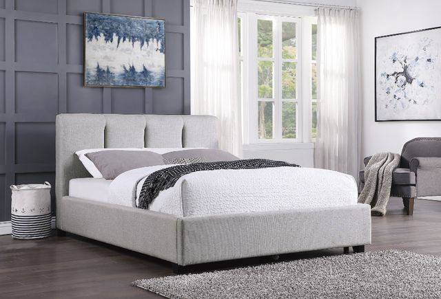 Homelegance® Aitana Gray Queen Platform Panel Bed-1