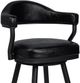 Armen Living Justin Black/Matte Black Bar Stool-4