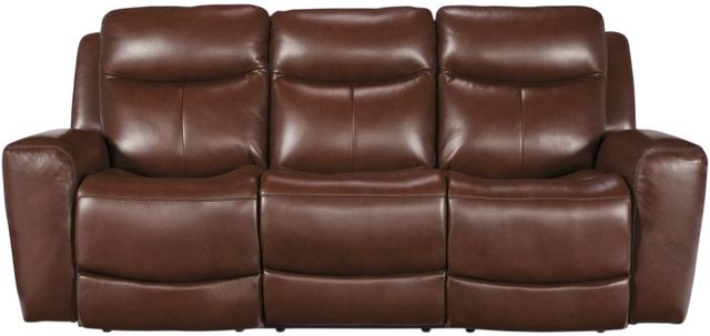 Signature Design by Ashley® Next Move Mahogany Power Reclining Sofa with Adjustable Headrest-1