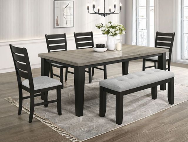 Crown Mark Bardstown Light Gray Dining Bench-1