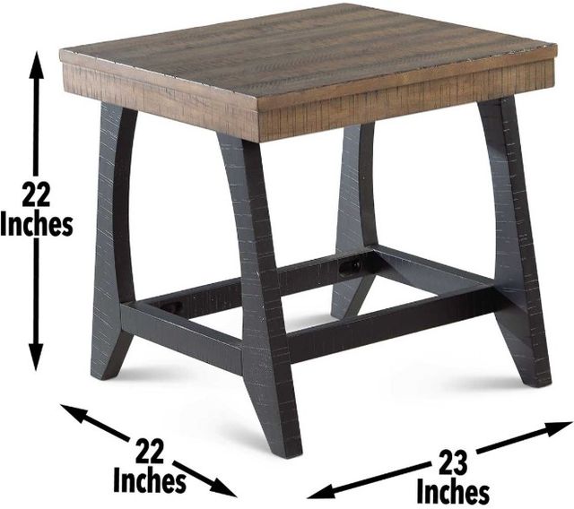 Steve Silver Co. Ralston Caramel End Table with Ebony Base-3