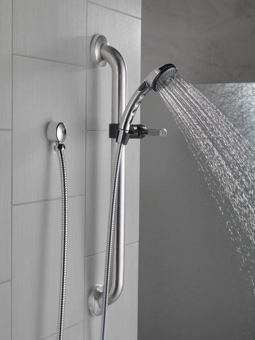 Peerless Universal Showering Components Chrome Slide Bar and Handshower-1